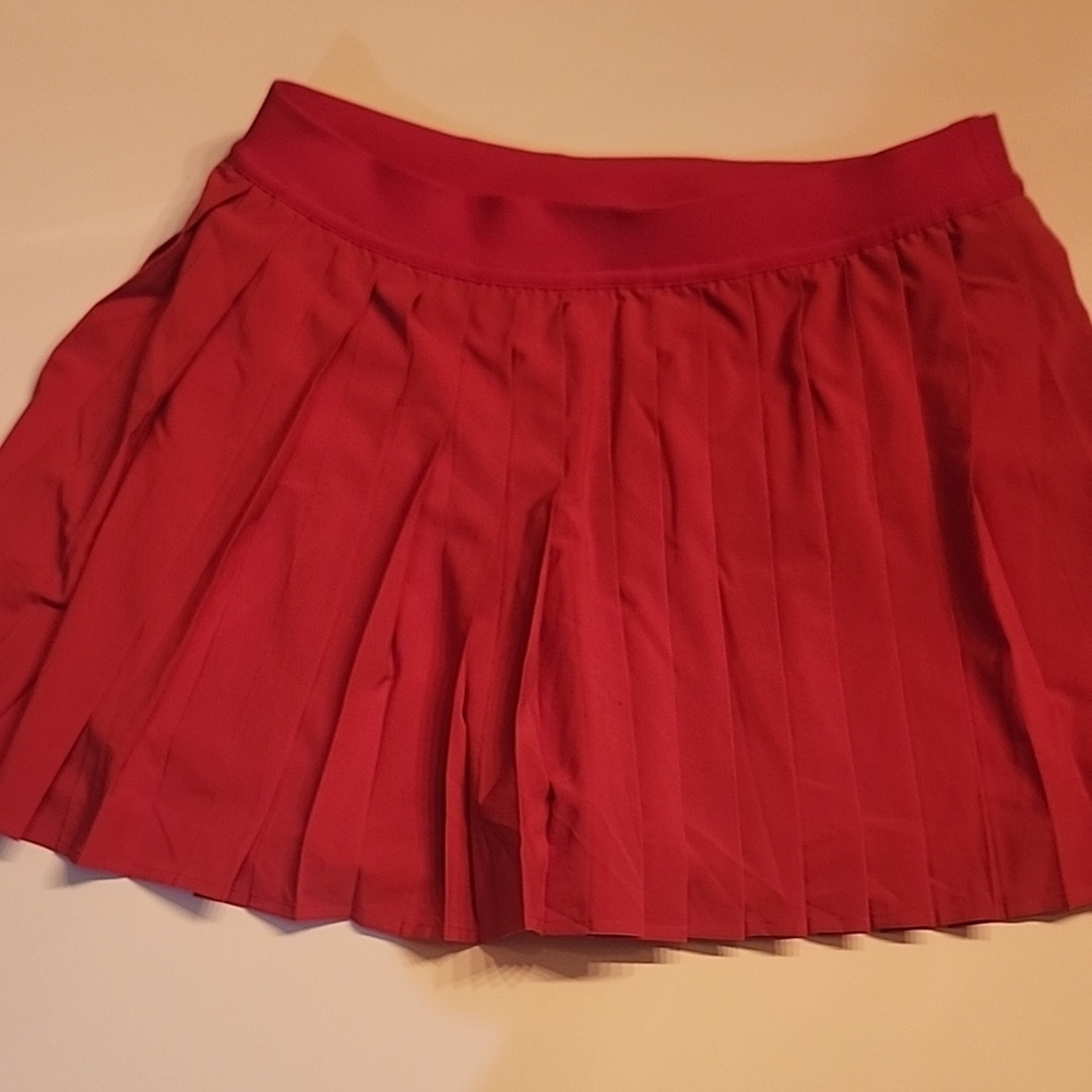 lululemon athletica Red Pleated Athletic Skirt